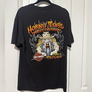 Harley-Davidson Black and Orange Graphic Tee
